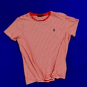Polo Ralph Lauren Red and White Striped T-Shirt
